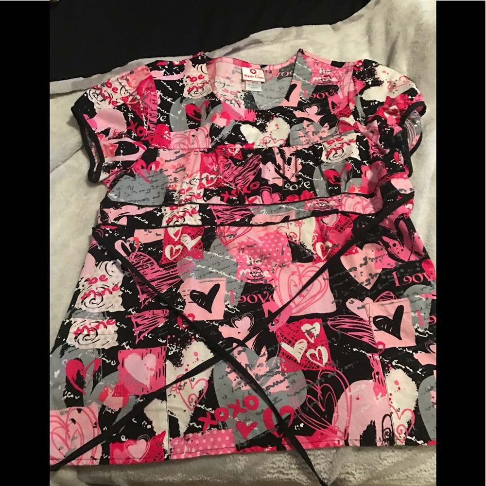 White Cross scrub top (0n hold)